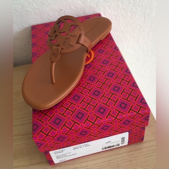 Tory Burch Miller Leather Sandals-New In Box With Dust Bag - Picture 5 of 13